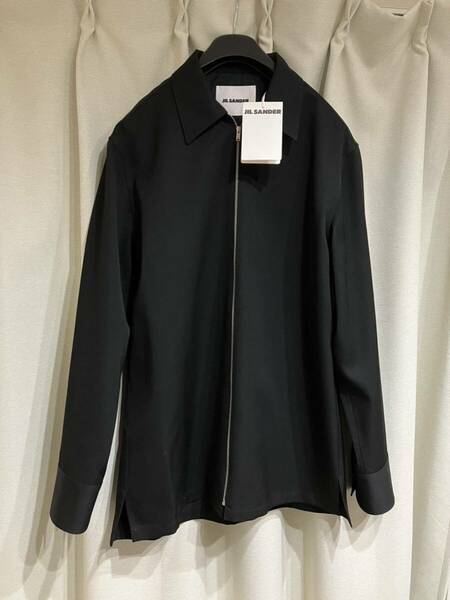 JIL SANDER ZIP-UP SHIRTS BLACK サイズ39 新品タグ付