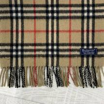 ◯ BURBERRY バーバリー カシミヤ100% ノバチェック マフラー ストール レディース ブラウン イングランド製 英国 チェック柄 男女兼用_画像3