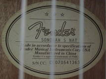 H03010　Fender フェンダー　アコースティックギター 　SONORAN S NAT　ケース・KORG CHROMATIC TUNER CA-30　セット_画像4
