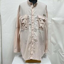 コロンビア Columbia コロンビア バハマ II ロングスリーブ シャツ 106FM7048 メッシュ アウトドア XXL XXL 桃 / ピンク 無地_画像1