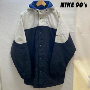 ナイキ NIKE 90’s 90年代 銀タグ ダブルジップ 中綿 ナイロンジャケット フード付き vintage ヴィンテージ L L