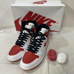 ナイキ 555088-161 AIR JORDAN 1 RETRO HIGH OG AJ1 WHITE/UNIVERSITY RED-BLACK 22SS US10/28cm スニーカー 28.0cm ロゴ、文字