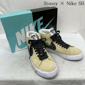 ナイキ STUSSY ZOOM BLAZER MID QS AH6158-700 ブレザー ミッド スニーカー スニーカー 27.0cm ベージュ / ベージュ