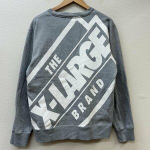  XLarge 01171205 задний большой Logo принт вырез лодочкой тренировочный футболка футболка M пепел / серый 