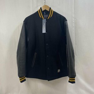 チャレンジャー 19AW CLG-JK 019-012 MOTOR CO. STADIUM JACKET スタジアム スタジャン COW タグ付き S 黒 / ブラック X 黄 / イエロー