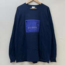 古着 Veil オーバーサイズ NO NAME ナイロンポケット付 クルーネック ロンT Tシャツ Tシャツ XL 紺 / ネイビー_画像1