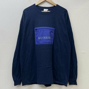 古着 Veil オーバーサイズ NO NAME ナイロンポケット付 クルーネック ロンT Tシャツ Tシャツ XL 紺 / ネイビー