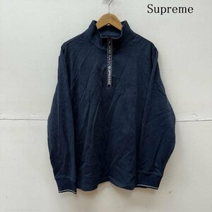 シュプリーム 17AW World Famous Half Zip Pullover ハーフジップ スウェット トレーナー トレーナー M 紺 / ネイビー