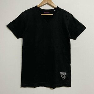 ブルーブルー 半袖 ワンポイント刺? Vネック コットン Tシャツ Tシャツ Tシャツ M 黒 / ブラック ワンポイント