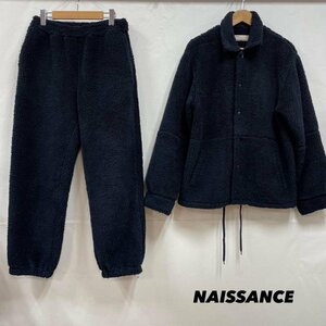 ネサンス NAISSANCE 2019AW セットアップ ボア フリース コーチジャケット M イージーパンツ S セットアップ - 紺 / ネイビー 無地