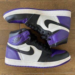 【1スタ！】Nike Air Jordan 1 court purple エア ジョーダン コートパープル ビンテージ 古着 travis scott supreme US10.5 28.5cm 激レア