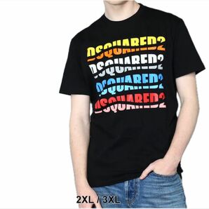 【新品】DSQUARED2 ディースクエアード／クルーネック ブランドアイコンロゴTシャツ カットソー M