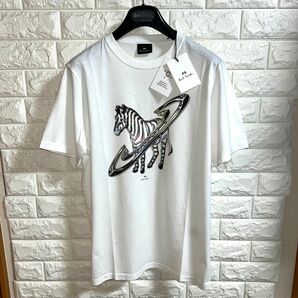 【新品】PS PAUL SMITH ポールスミス／クルーネック アートデザイン Tシャツ カットソー Mサイズ