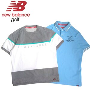 極美品 豪華2点 new balance golf 吸水速乾 ストレッチ 半袖ポロシャツ 薄手スウェット メンズ5 ニューバランス ゴルフウェア 2403124