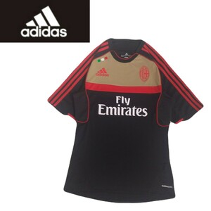 新品同様 2011年 adidas製 AC ミラン ユニフォーム ゲームシャツ メンズM アディダス セリエA サッカー ワールドカップ ブラック 2403279