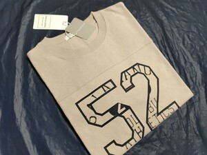 LL寸・半袖新品／BIGロゴTシャツ●スモークべージュ