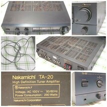 送料無料【ジャンク】レア1989年ヴィンテージNakamichi TA-20 チューナーアンプ 通電確認済_画像3