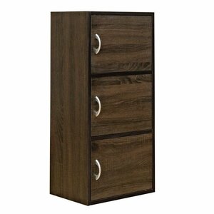  outlet price new goods storage shelves bookcase office free shipping door attaching rack storage shelves locker 3 step color box walnut color 