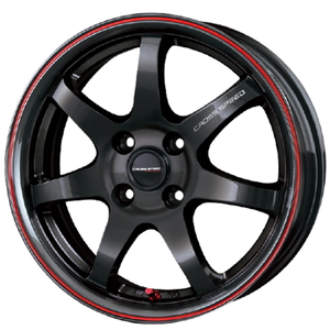 TOYO TRANPATH mpZ 175/65R14 CROSS SPEED CR7 グロスガンメタ+レッドライン 14インチ 4.5J+45 4H-100