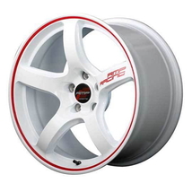 TOYO NANOENERGY 3Plus 205/40R17 RMP RACING R50 ホワイト+リムレッドライン 17インチ 7J+48 5H-114.3_画像1