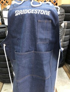  new goods unused Bridgestone apron work clothes working clothes car wash DIY maintenance Denim cloth maintenance camp cooking barbecue BBQ