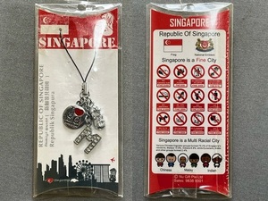 SINGAPORE★I LOVE SG◇シンガポール [マーライオン] ストラップ 未使用品 ＊シンガポール土産