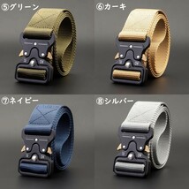 300円即決 タクティカルベルト メンズ 穴なし ミリタリー サバゲー ワンタッチ アウトドア キャンプ 作業用 登山 カジュアル_画像8