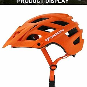 【MOON】 Mサイズ 55〜58cm 自転車用ヘルメット オレンジ 軽量 通勤 通学 通気性