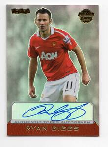 直書き!! 487/607【RYAN GIGGS/ライアン・ギグス】TOPPS PREMIER GOLD AUTOGRAPH AUTO ON CARD 直筆サインカード マンチェスターU ON CARD