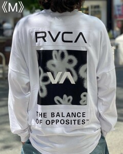 [新品] RVCA ルーカ ロンT 長袖Tシャツ ロングスリーブTシャツ バックプリント RVCAロゴ フローラル Mサイズ