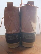 新品 USA製 L.L.Bean Bean Boots 8 ビーンブーツ エルエルビーン 175052 Tan/Brown ブラウン フルグレインレザー 定価26400円 極上品 _画像6