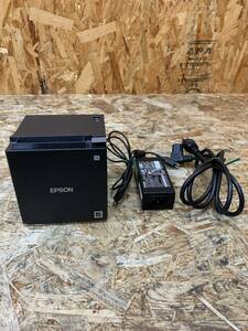 (6215) 現状品 EPSON レシートプリンター TM-m30 612 MODEL M335B エプソン ブラック 純正ACアダプター付属 店舗用 業務用 中古