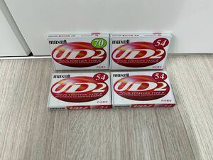 【未使用・未開封品】maxell UD2-70L UD2-54L 4本組 日本製 ハイポジ カセットテープ ハイポジション 日立マクセル 70分 54分 シルクタッチ