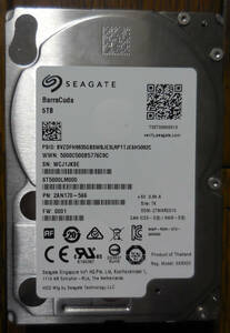 ★☆★ 中古美品 シーゲート SEAGATE ST5000LM000-2AN170 : 2.5インチ 5TB 動作確認品★☆★