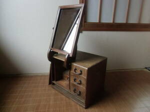 高級　小物入れ　鏡台　家具　日本製　木製　ミラー アンティーク