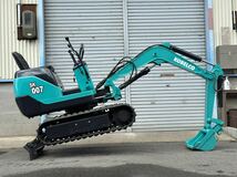 コベルコKOBELCO SK007-2 ミニ油圧ショベル　可変脚　リペイント済！ゴムクローラー交換済！即乗り1円売切りスタート！お急ぎ即決価格有！_画像4