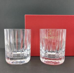 美品　バカラ ハーモニー タンブラー ロックグラス 2客セット Baccarat 2Pセット ショットグラス Sサイズ 7.8cm 箱付　3107/SBS通り店