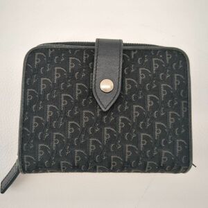  Christian * Dior purse Toro ta-MC1012 black Christian Dior MC1012 compact wallet folding in half *3107/SBS according shop 
