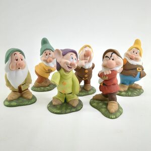 【現状品】Disney ディズニー KATO KOGEI 加藤工芸 Snow White and The Seven Dwarfs 白雪姫 小人 6体 陶器 ◆3102/掛川店