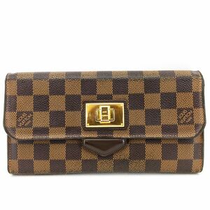 ルイヴィトン　長財布　ポルトフォイユローズベリ　ダミエ　N63017　ターンロック　LOUIS VUITTON　中古　◆3111/藤枝インター店