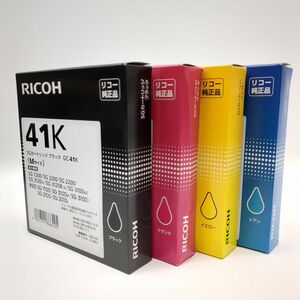 未使用品　リコー　純正品　SGカートリッジ　Mサイズ　GC41K　GC41M　GC41C　GC41Y　4色セット　RICOH ◆3109/宮竹店