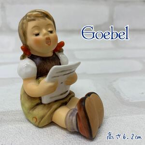 Y■③ Goebel ゲーベル フンメル人形 歌う少女 高さ6.2㎝ ドイツ製 陶器製 人形 女の子 陶器人形 置物 ビンテージ レトロ コレクション