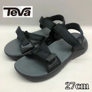 T■ Teva テバ ZYMIC ザイミック ベルト ストラップ スポーツサンダル ブラック 黒 27cm 1124049 男女兼用 ファッション 中古品