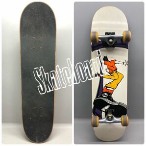 T■ skateboard スケートボード デッキ 板 スケボー 絵柄 大人用 8インチ / 31.5インチ 初心者 練習 スポーツ ストリート 中古品 現状品の画像1