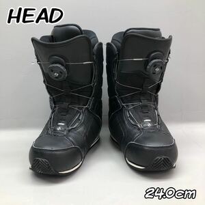 H■① HEAD YOUTH BOA X ヘッド スノーボードブーツ BOAシステム 24.0cm ブラック 黒色 レディース ジュニア スノーブーツ 靴 ウィンター