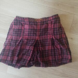 GU チェック ショートパンツ　　キュロット　150