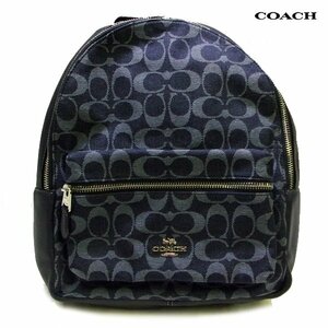  Coach Denim signature canvas rucksack backpack F39896 [329586]