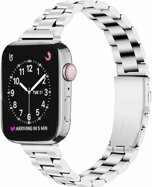 コンパチブル Apple Watch Ultra バンド 細いタイプ アップルウォッチ 8 交換バンド 金属 ベルト