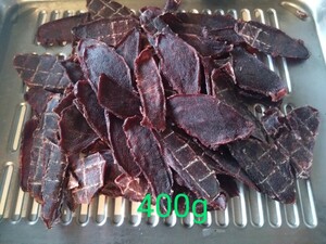 日本鹿ジャーキー、鹿肉ジャーキー４００g(100gが4個)