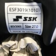 RK359 SSK ESF3019 プロエッジTT-V-W ホワイト×ホワイト 野球用スパイク 27.0cm 未使用 展示品 シューズ_画像6